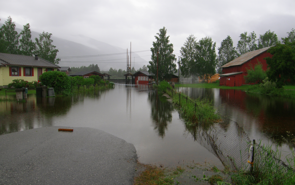 Flom i Hallingdalselven
Flom ved Markedsplassen, Øynan.
