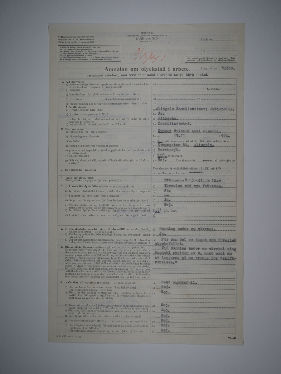 Alingsås Bomullsväveri AB

Bunt olycksfallsrapporter, 1938 -1943.

Gåva 1983-05 av Almedahls AB