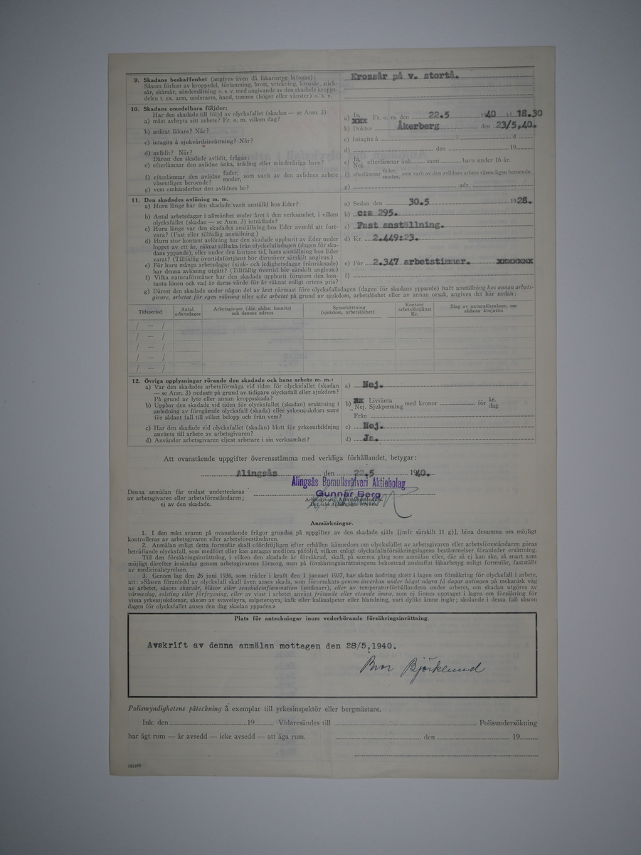 Alingsås Bomullsväveri AB

Bunt olycksfallsrapporter, 1938 -1943.

Gåva 1983-05 av Almedahls AB