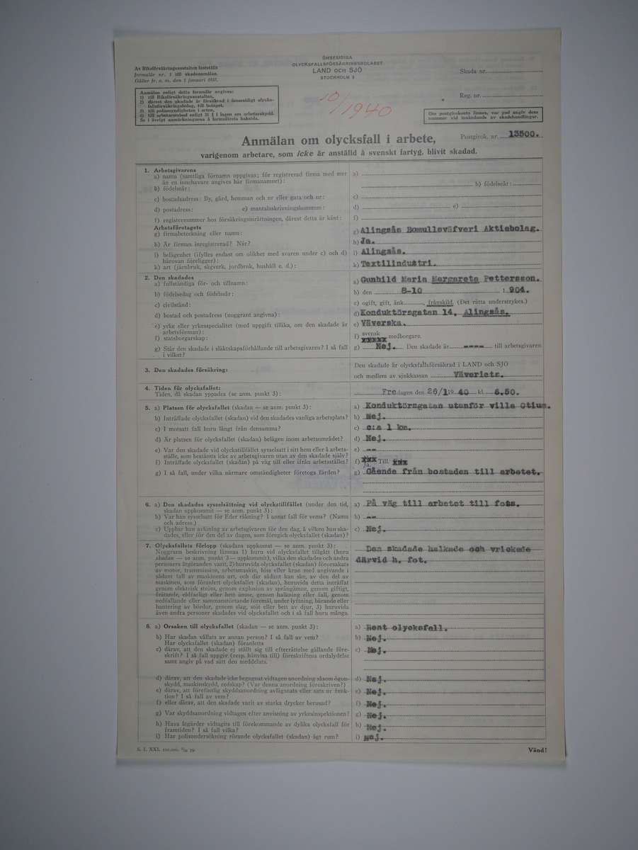Alingsås Bomullsväveri AB

Bunt olycksfallsrapporter, 1938 -1943.

Gåva 1983-05 av Almedahls AB