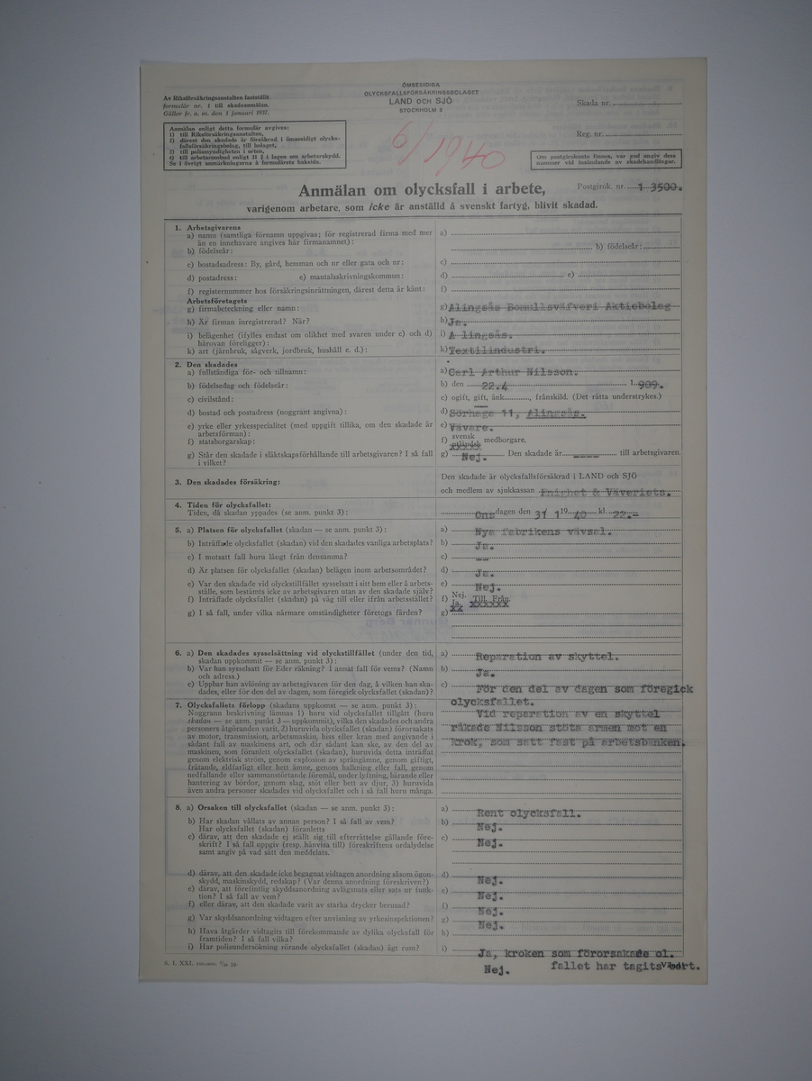 Alingsås Bomullsväveri AB

Bunt olycksfallsrapporter, 1938 -1943.

Gåva 1983-05 av Almedahls AB