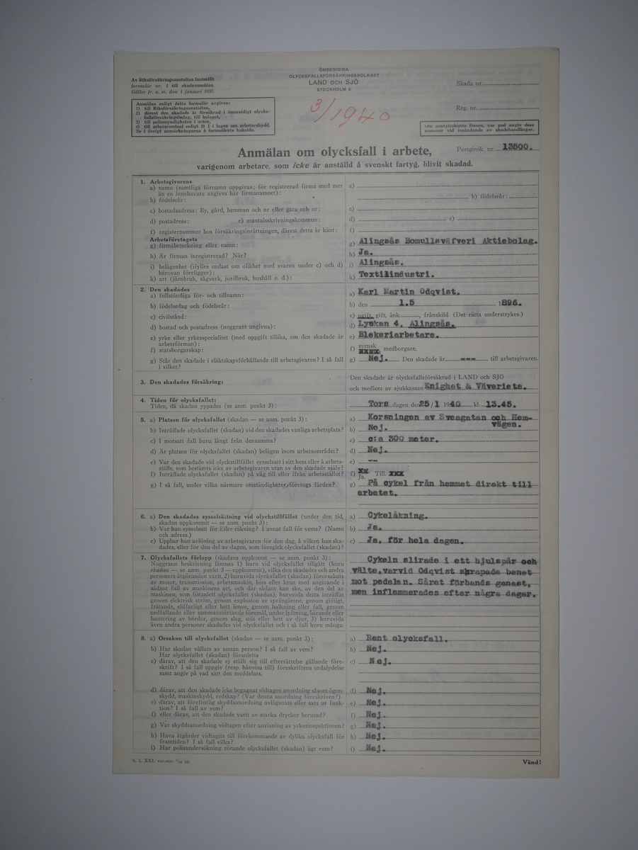 Alingsås Bomullsväveri AB

Bunt olycksfallsrapporter, 1938 -1943.

Gåva 1983-05 av Almedahls AB