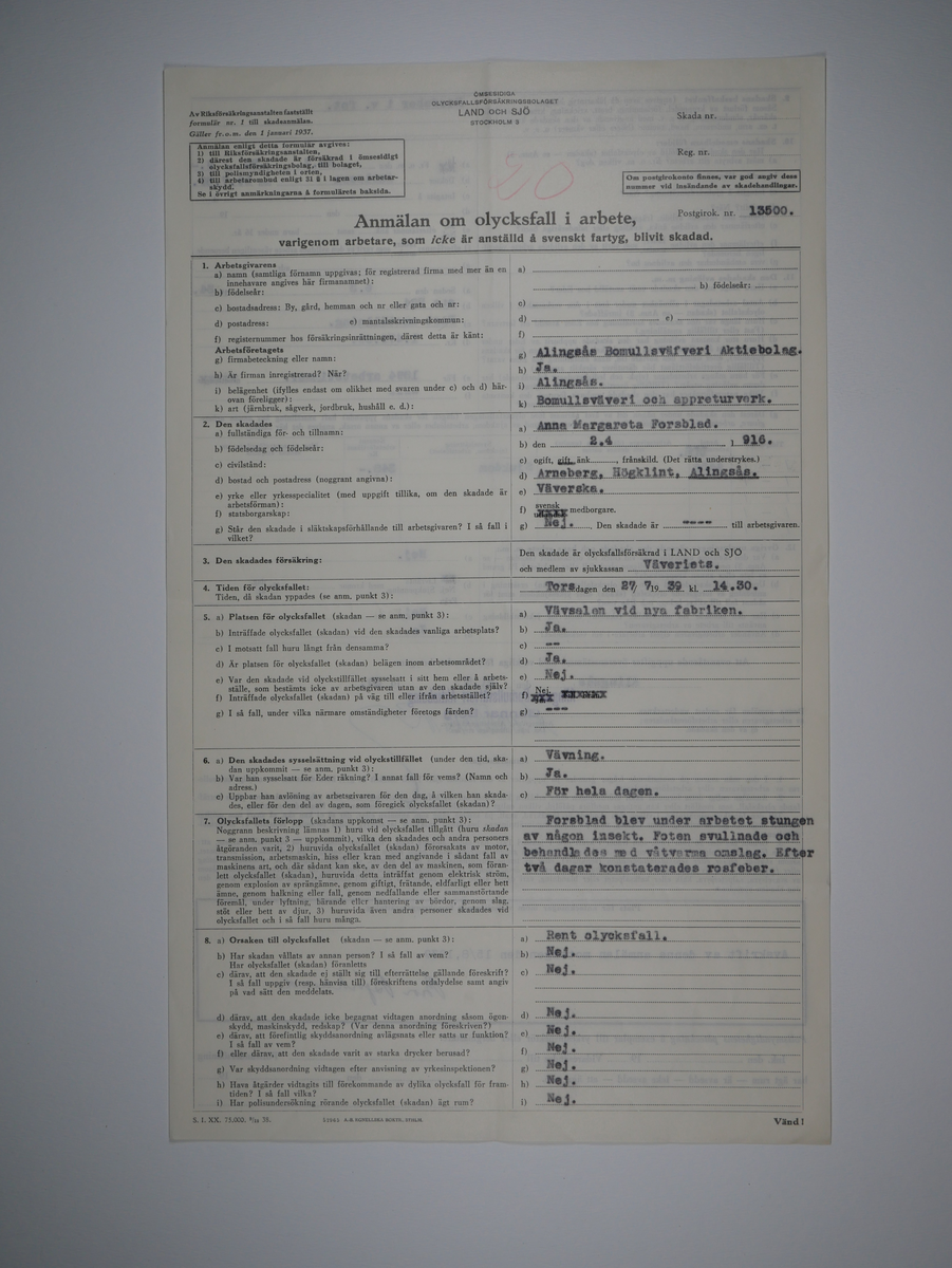 Alingsås Bomullsväveri AB

Bunt olycksfallsrapporter, 1938 -1943.

Gåva 1983-05 av Almedahls AB