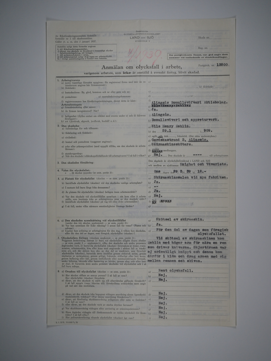 Alingsås Bomullsväveri AB

Bunt olycksfallsrapporter, 1938 -1943.

Gåva 1983-05 av Almedahls AB