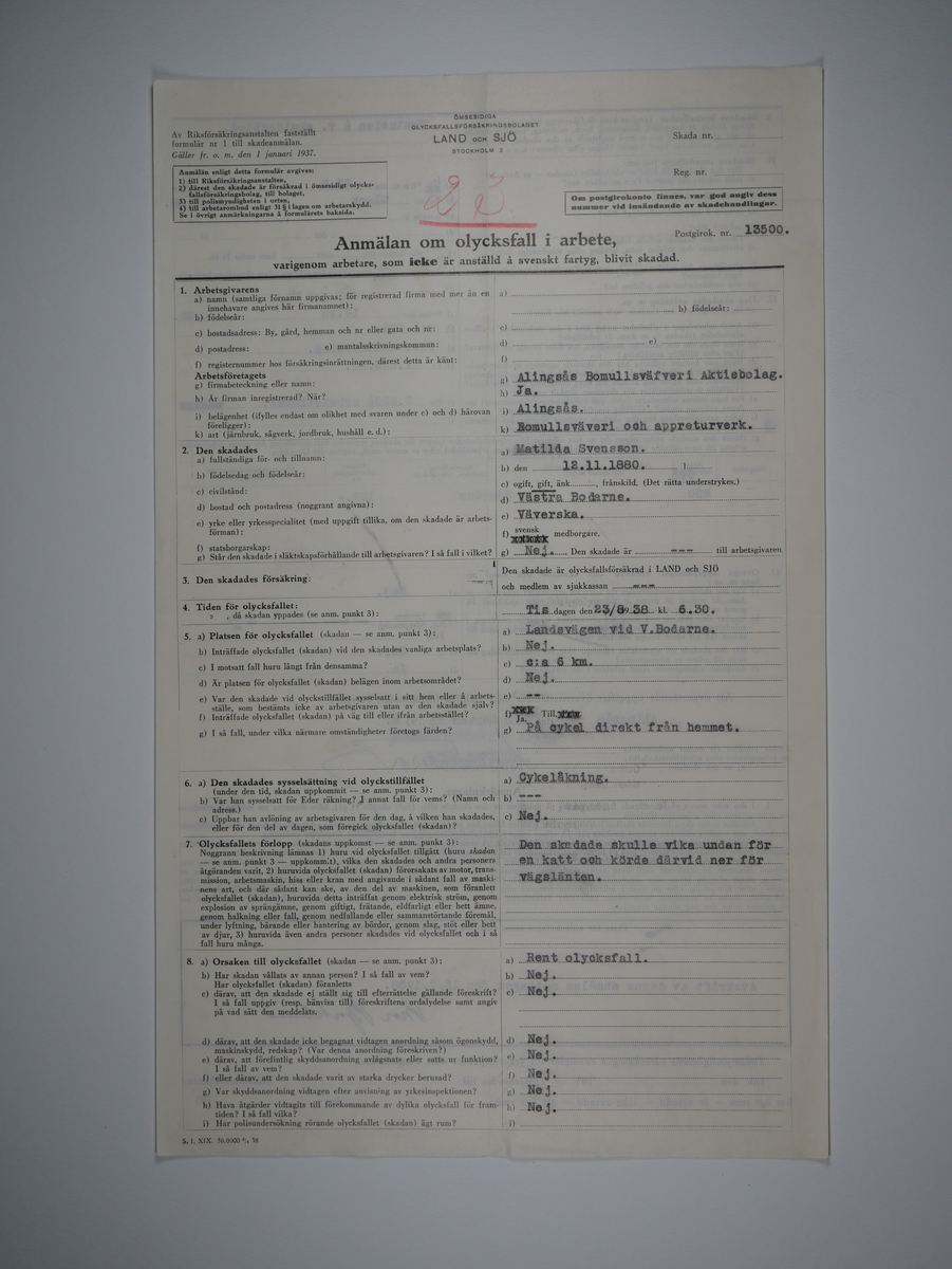 Alingsås Bomullsväveri AB

Bunt olycksfallsrapporter, 1938 -1943.

Gåva 1983-05 av Almedahls AB