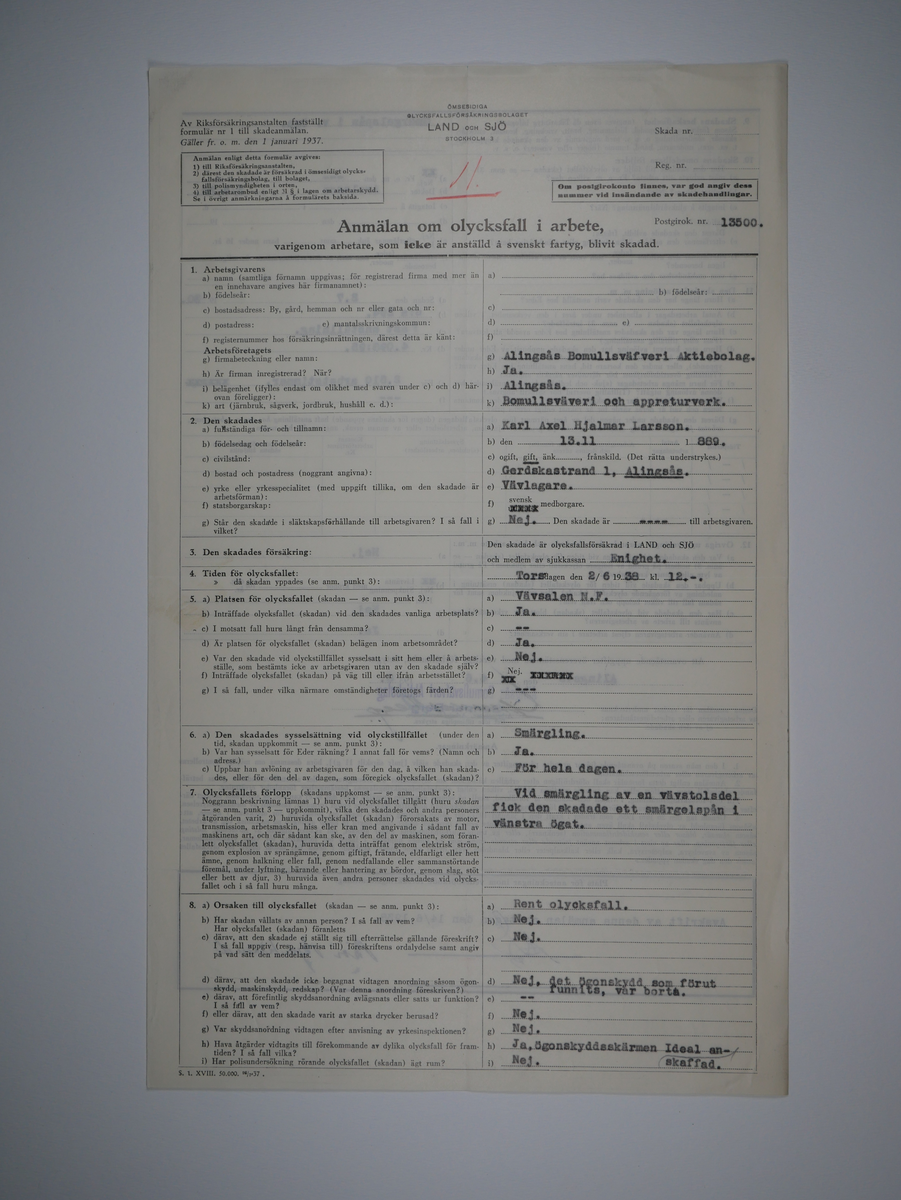 Alingsås Bomullsväveri AB

Bunt olycksfallsrapporter, 1938 -1943.

Gåva 1983-05 av Almedahls AB