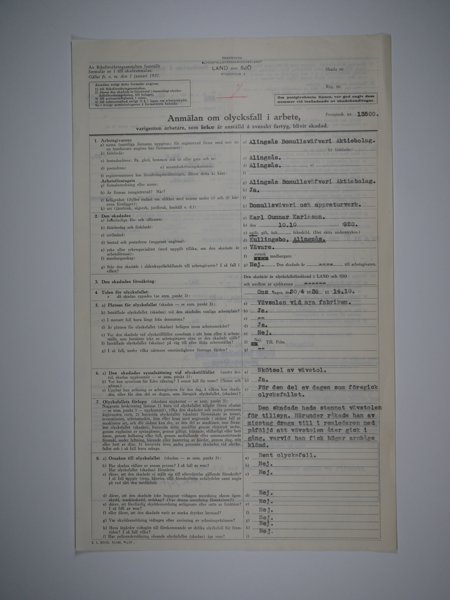 Alingsås Bomullsväveri AB

Bunt olycksfallsrapporter, 1938 -1943.

Gåva 1983-05 av Almedahls AB