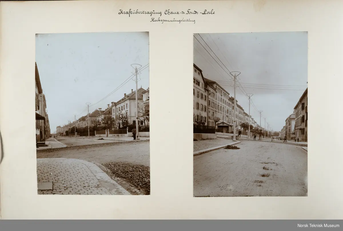 Fotoalbum med fotografier fra maskiner og anlegg knyttet til Companie de l'Industrie Electrique Geneve