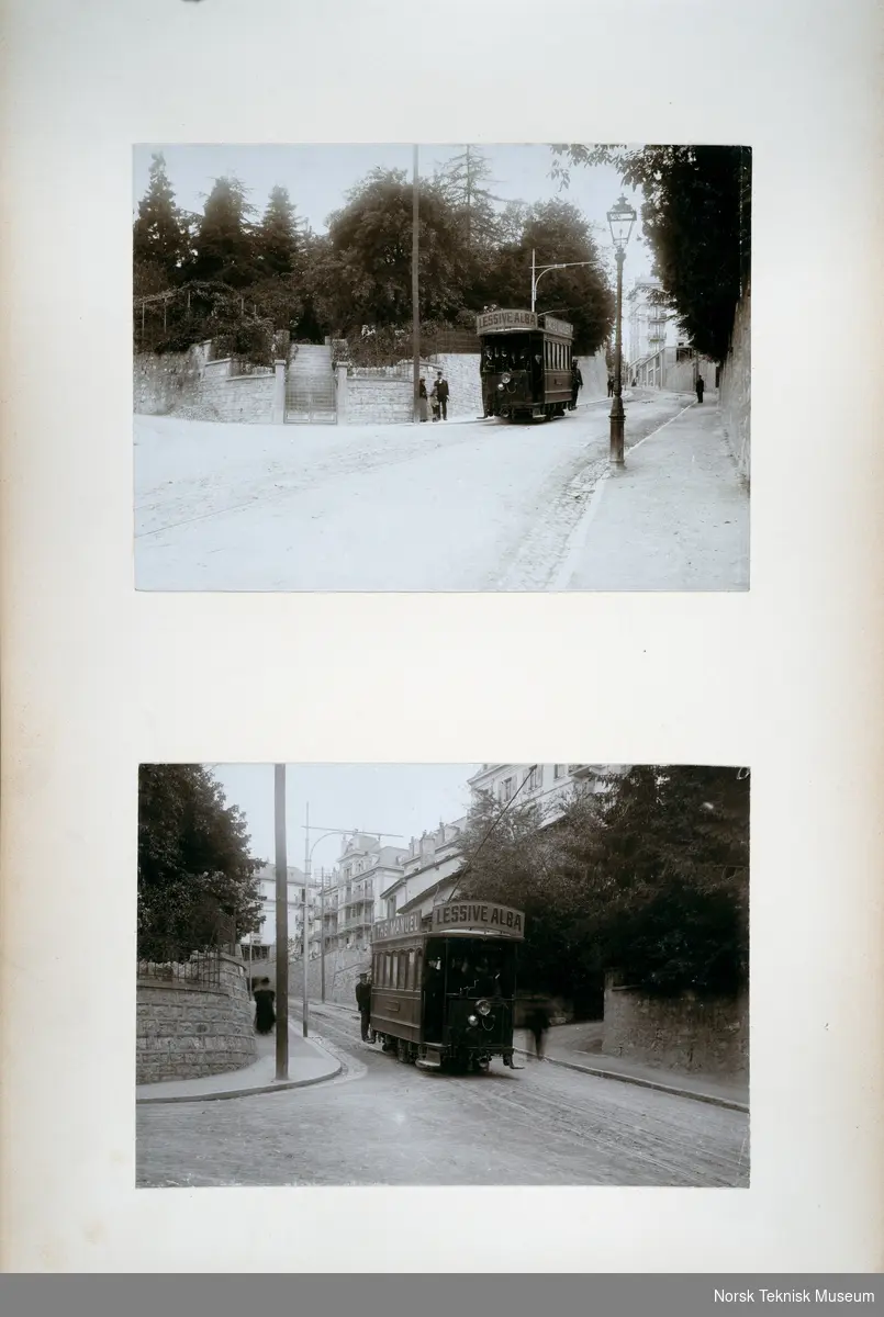 Fotoalbum med fotografier fra maskiner og anlegg knyttet til Companie de l'Industrie Electrique Geneve