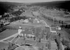 Flygfoto över Transtrands kyrka, Transtrand, Malung 1962.