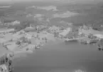 Flygfoto över Vad, år 1950.