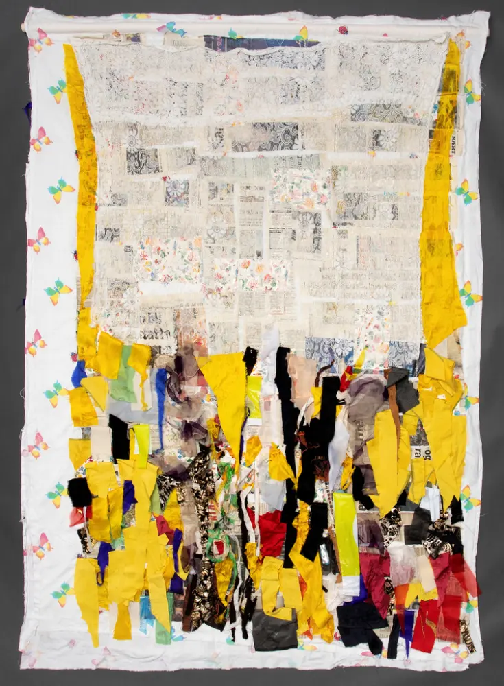 Gulasj og maisgrøt [Tekstilt objekt]