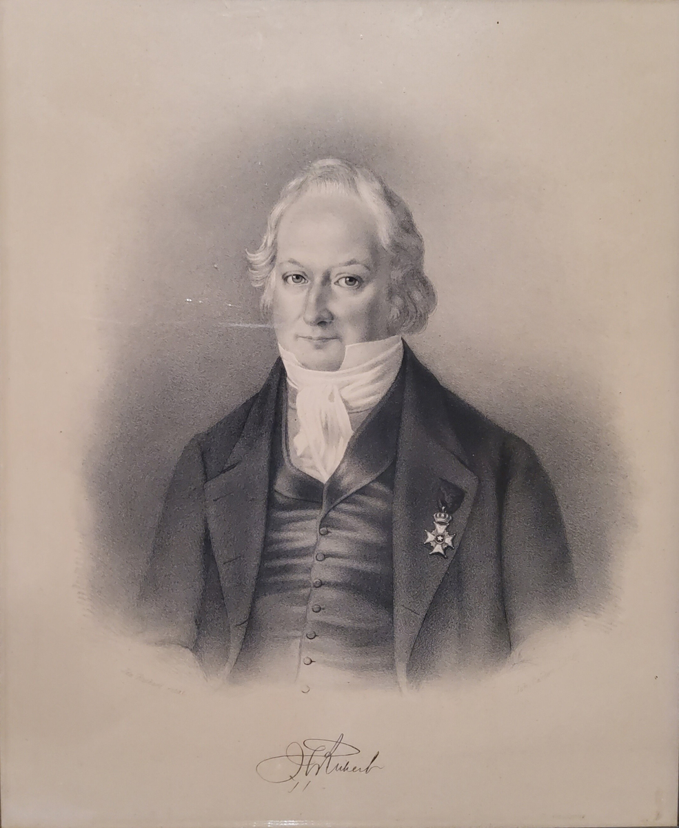 Enl. Liggaren: "Litografi: expeditionssekr. J.G. Richert, svart ram med förgylld ornament, nyare."

Tryckta texter på bladet:
Ida Richert ritat     Joh. Cardon Litho     Tr. hos Spong