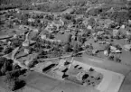 Flygfoto över Vikarbyn, Rättvik 1956.