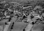 Flygfoto över Vikarbyn, Rättvik 1956.