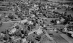 Flygfoto över Vikarbyn, Rättvik 1956.