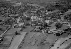 Flygfoto över Vikarbyn, Rättvik 1960.