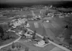 Flygfoto över Våmhus, Mora 1962.