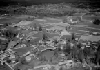 Flygfoto över Våmhus, Mora 1962.