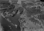 Flygfoto över Åsen, Älvdalen år 1947-1949.