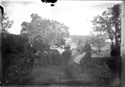 Gruppe 7, ukjente kvinner, menn, kaffeselskap, hageselskap, 