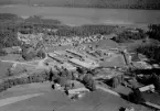 Flygfoto över Östanvik, Rättvik 1956.