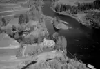 Flygfoto över Öje kapell, Malung 1962.