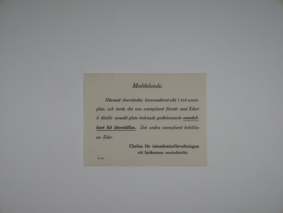 Alingsås Bomullsväveri AB

Handlingar som rör leveranskontrakt.
Kontrakt med bland annat Arméns centrala beklädnadsverkstad och Svenska landstingsförbundet.

Cirka 1930- och 1940tal.

Gåva 1983-05 av Almedahls AB