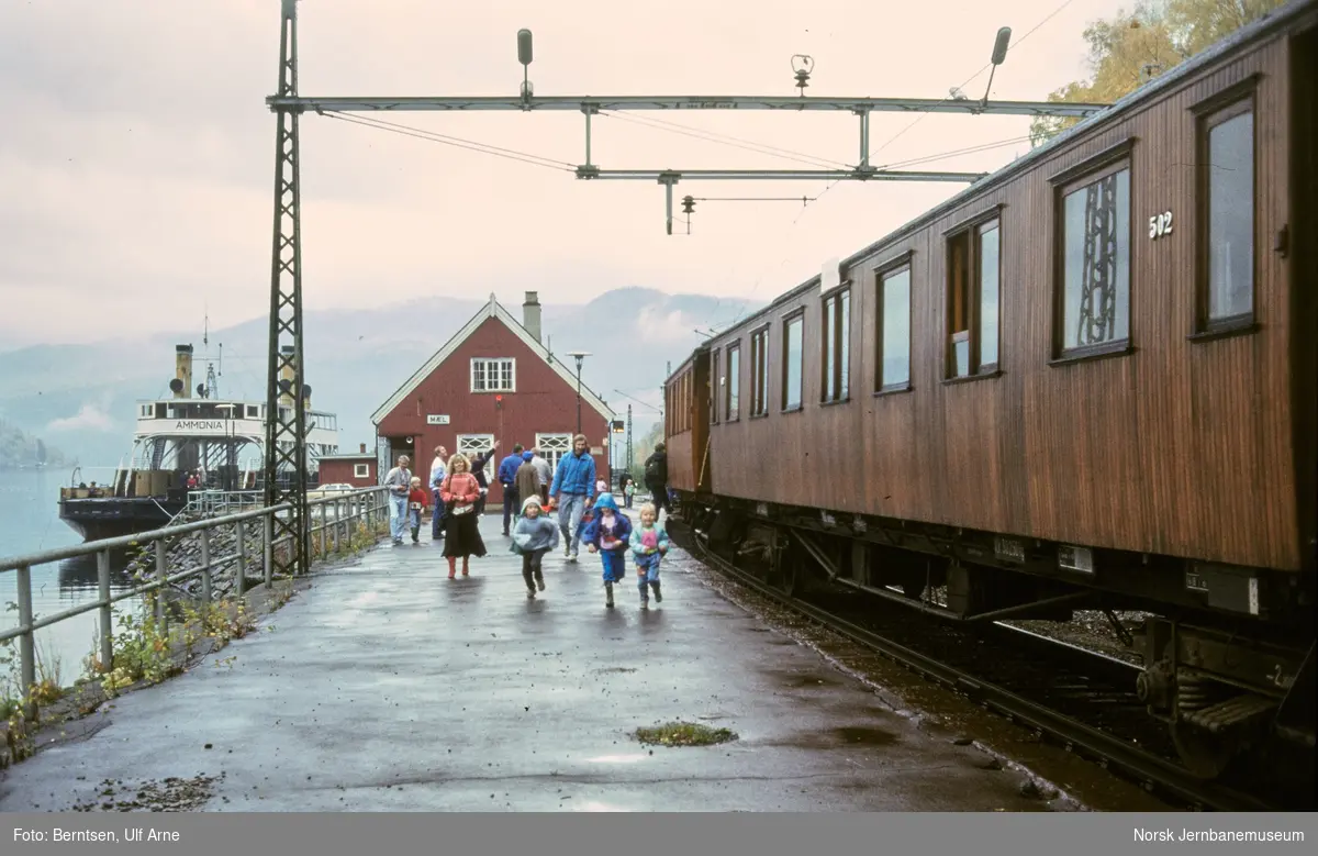 Norsk Jernbaneklubbs utfluktstog på Mæl stasjon