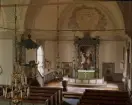 Interiör av Säfsnäs kyrka, Fredriksberg.