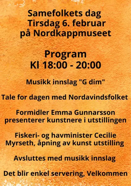 Program for samefolkets dag og åpning av ny utstilling