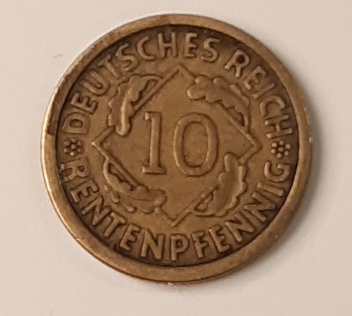 Tyskt silvermynt, 5 pfennig från 1914.