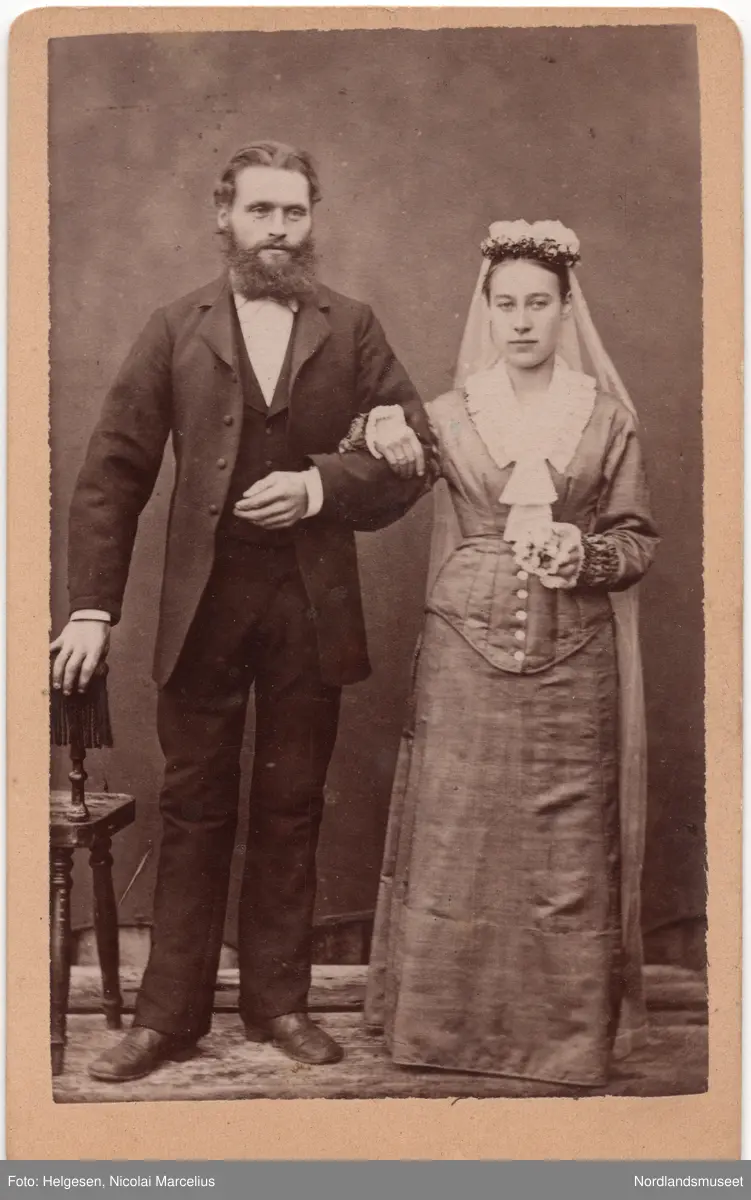 Portrett av et brudepar. Ukjent.
