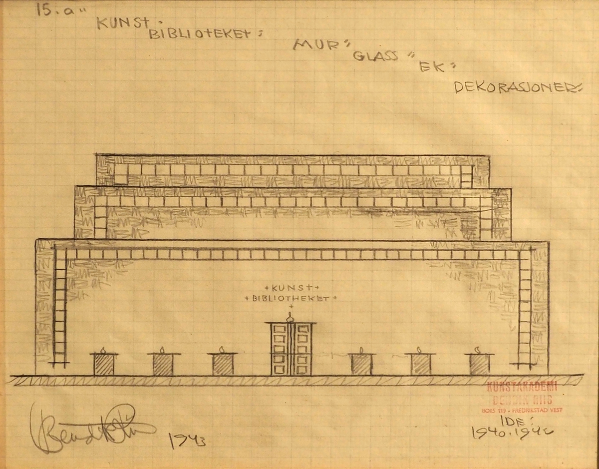 Kunst-biblioteket [Tegning]