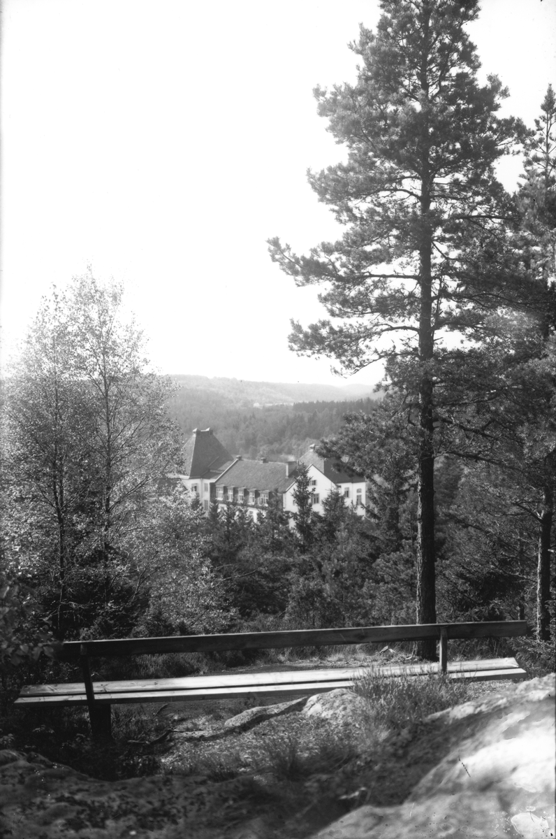 Fagereds Sanatorium, uppfört 1912-1914. 14 fotografier förmodligen tagna av överläkare Victor Steffen. Arkitekt var Rudolf Lange och man hade 96 platser för tuberkolossjuka. På bilderna 4-5, 7 och 13 syns sanatoriet med Obbhults gård till vänster, på vars mark hemmet byggdes. Gården är numera riven. 
Bild 10: Hemmet med maskinhuset till vänster. Bild 4: Högvadsån i förgrunden, sanatoriet och Obbhults gård (bakom björkarna). Bild 3, 8: Vy över landskapet och sanatoriet från en utkiksplats med bänk.