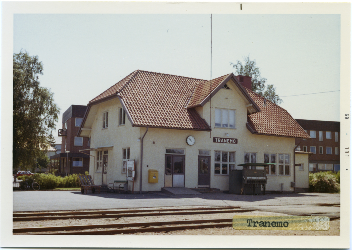 Vy över Tranemo Station. Byggnadsår 1906. Arkitekt T J Folcke, Göteborg.