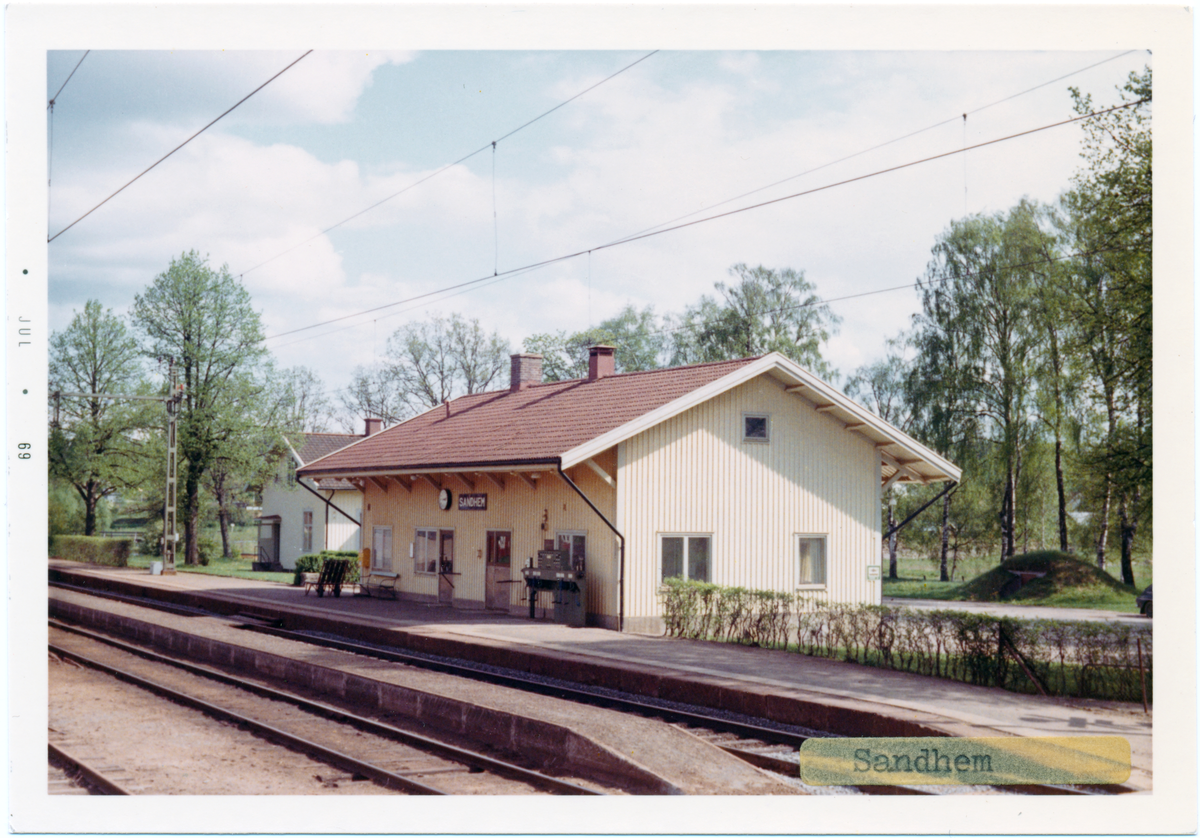 Vy över Sandhems Station.