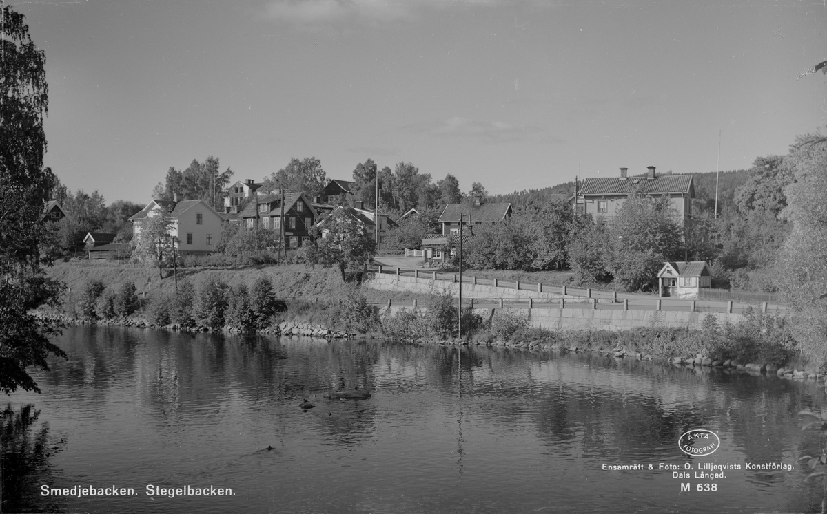 Stegelbacken från bron, Smedjebacken 1953.