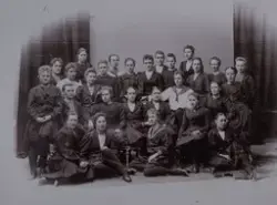 Gruppbild över centralinstitutets kvinnliga elever, Stockhol