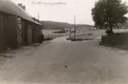 Åby i Mölndal, okänt årtal. Toltorpsgatan mot nordväst. Till