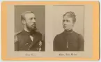 Porträtt på Ebba Munck af Fulkila ( Prinsessan Ebba Bernadotte) och H. K. H Prins Oscar Bernadotte.