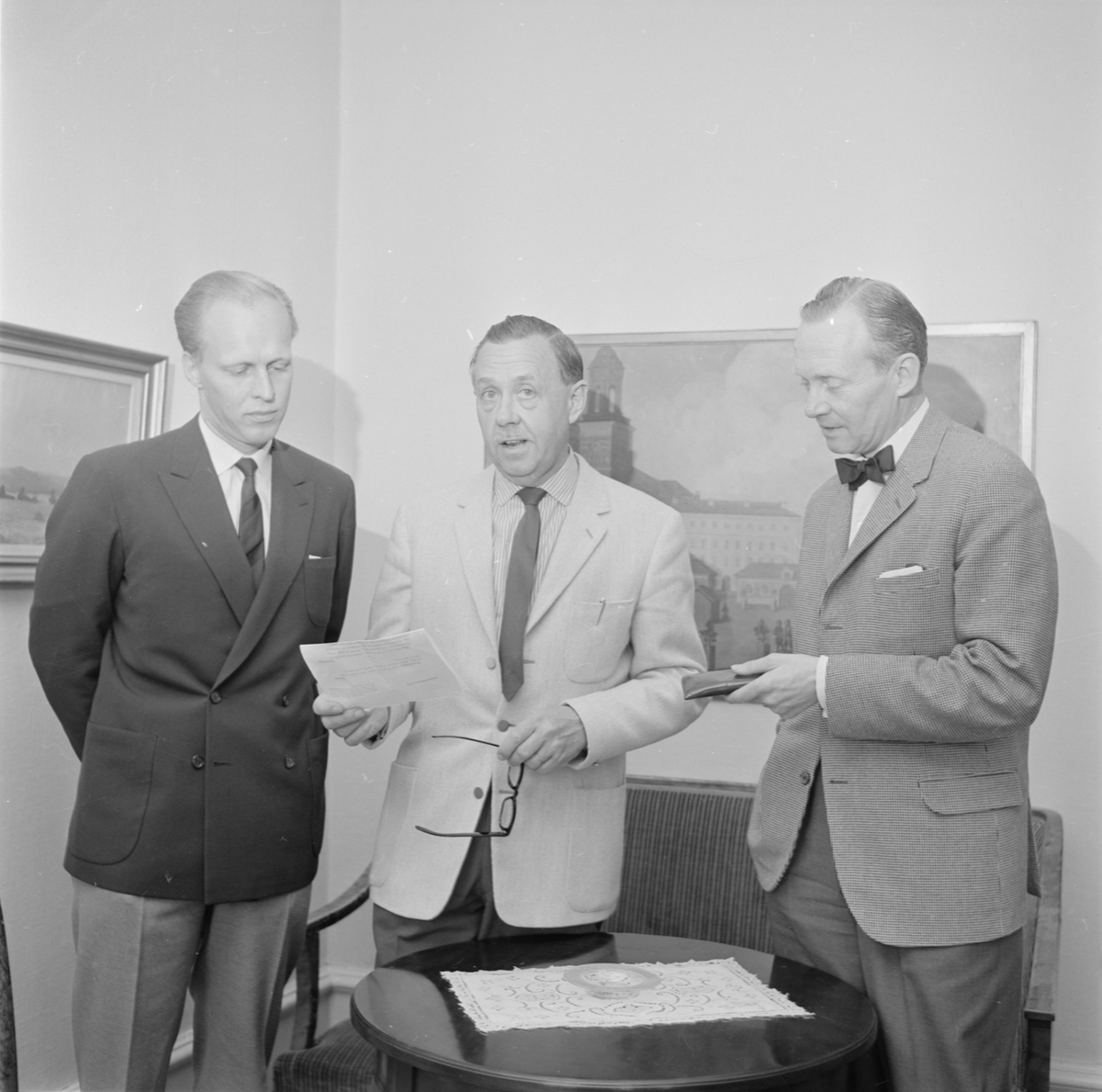 Dag Thulin, Eric Petersson och Gunnar Wåhlin.