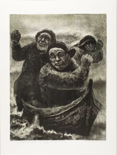 Tre Juksafiskere-Lofoten [Grafikk]