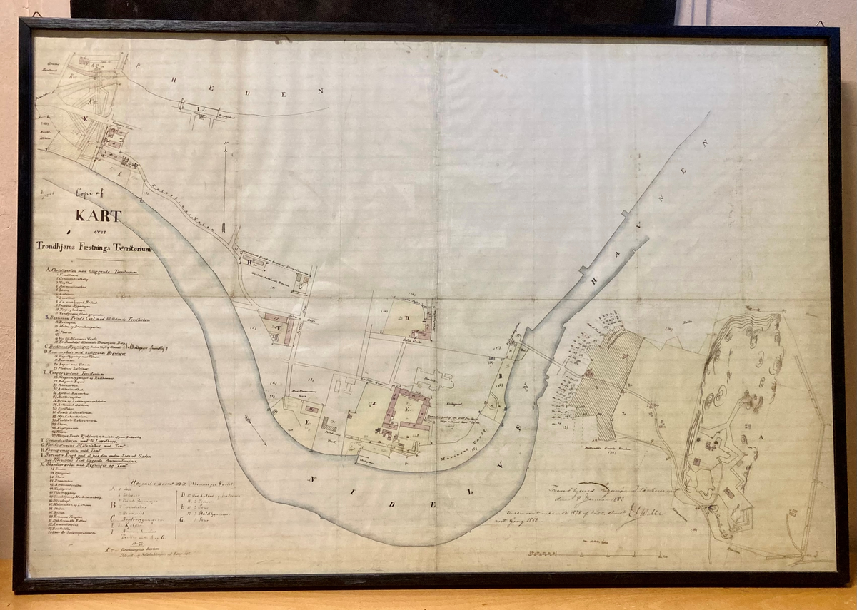 Innrammet papirkart.