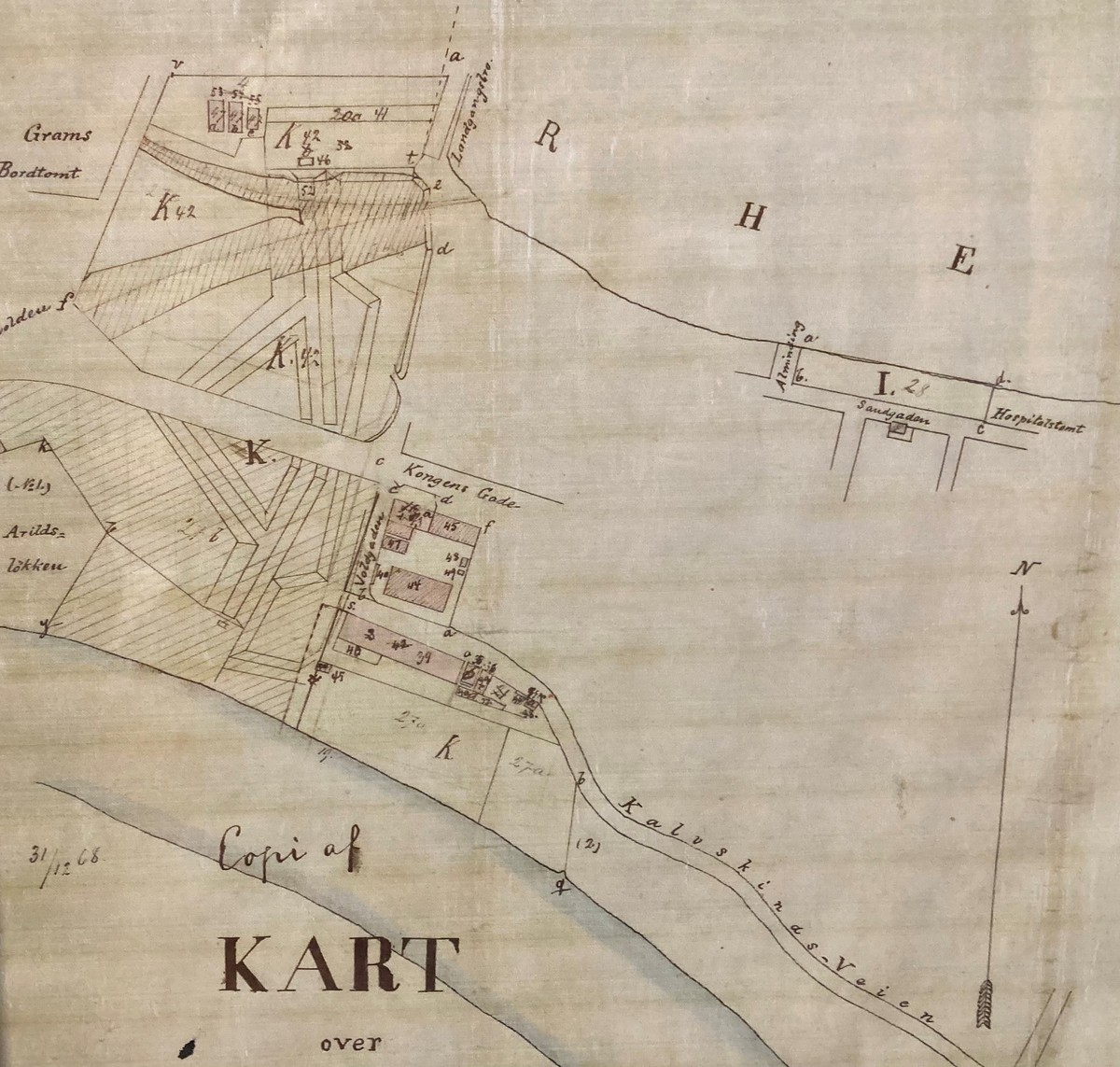 Innrammet papirkart.