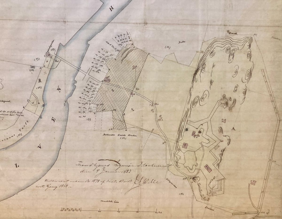 Innrammet papirkart.