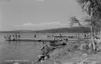 Ludvika, badplatsen Hällarna 1947.