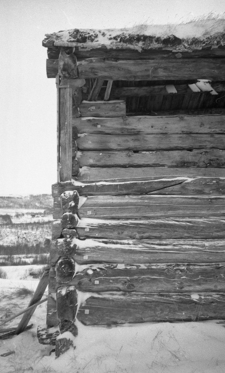 Nedtaking av stall, Løkken, Kvikneskogen