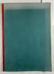 Blå skissebok med raud rygg [Tegning]