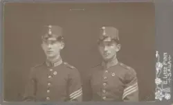 Porträtt av Sven Rydman (höger) och Erik Elias Nystedt (väns